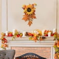 thumbnail image 3 of Oioii Fall Swag Artificial Flowers for Autumn Decoration Artificial Sunflowers Maple Leaf Hanging Floral Swag Wedding Arch Garland Wreath for Front Door Wall Decor Halloween Thanksgiving, 3 of 6
