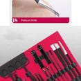 thumbnail image 2 of 18pcs Pedicure Manicure Tool Kit with Foldable Storage Bag Nail Clippers Set for Nail Foot Face Care, 2 of 4