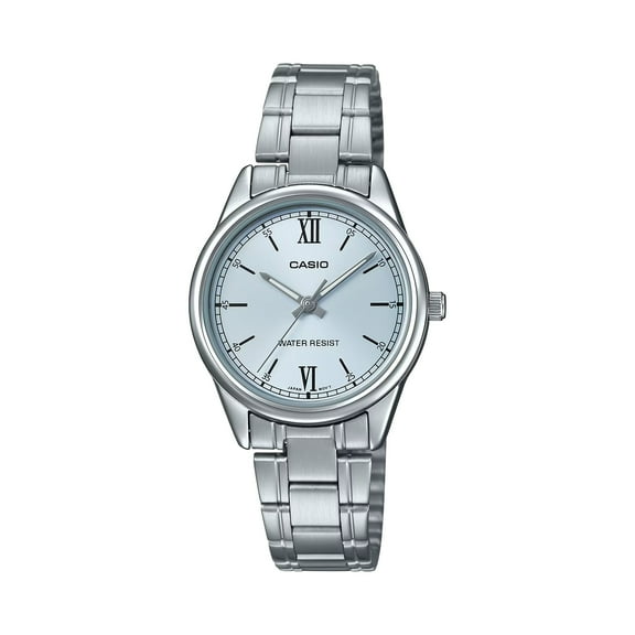 Casio Women’s Silver Analog Watch with Blue Dial - LTP-V005D-2B3UDF