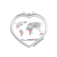 thumbnail image 1 of Global Map Country Geography Wordcloud Mirror Travel Magnification Portable Handheld Pocket Makeup, 1 of 3