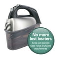 thumbnail image 4 of Hamilton Beach 6-Speed Electric Hand Mixer with SoftScrape Beaters, 5 Attachments & Case, Mixer for Kitchen, Black, 4 of 9