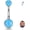 Silver-Blue Opal, variant on Titanium Belly Button Ring 14G Belly Button Piercing Internally Threaded Belly Ring Opal Floating Navel Piercing Jewelry Flat Back Navel Ring 10mm