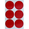 thumbnail image 1 of Round 2" inch Red Sticker 50mm Write on labels - Dot Stickers - Permanent Adhesive - two inch Label Rounds stickers - 72 Pack, 1 of 8