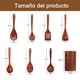 thumbnail image 5 of BTOOTB Juego de 8 Utensilios de Cocina de Madera de Teca, Cuchara de Madera para Cocinar, Juego de Utensilios de Cocina Antiadherentes, Juego de Palas de Madera Con Mango C&oacute;modo, 5 of 7