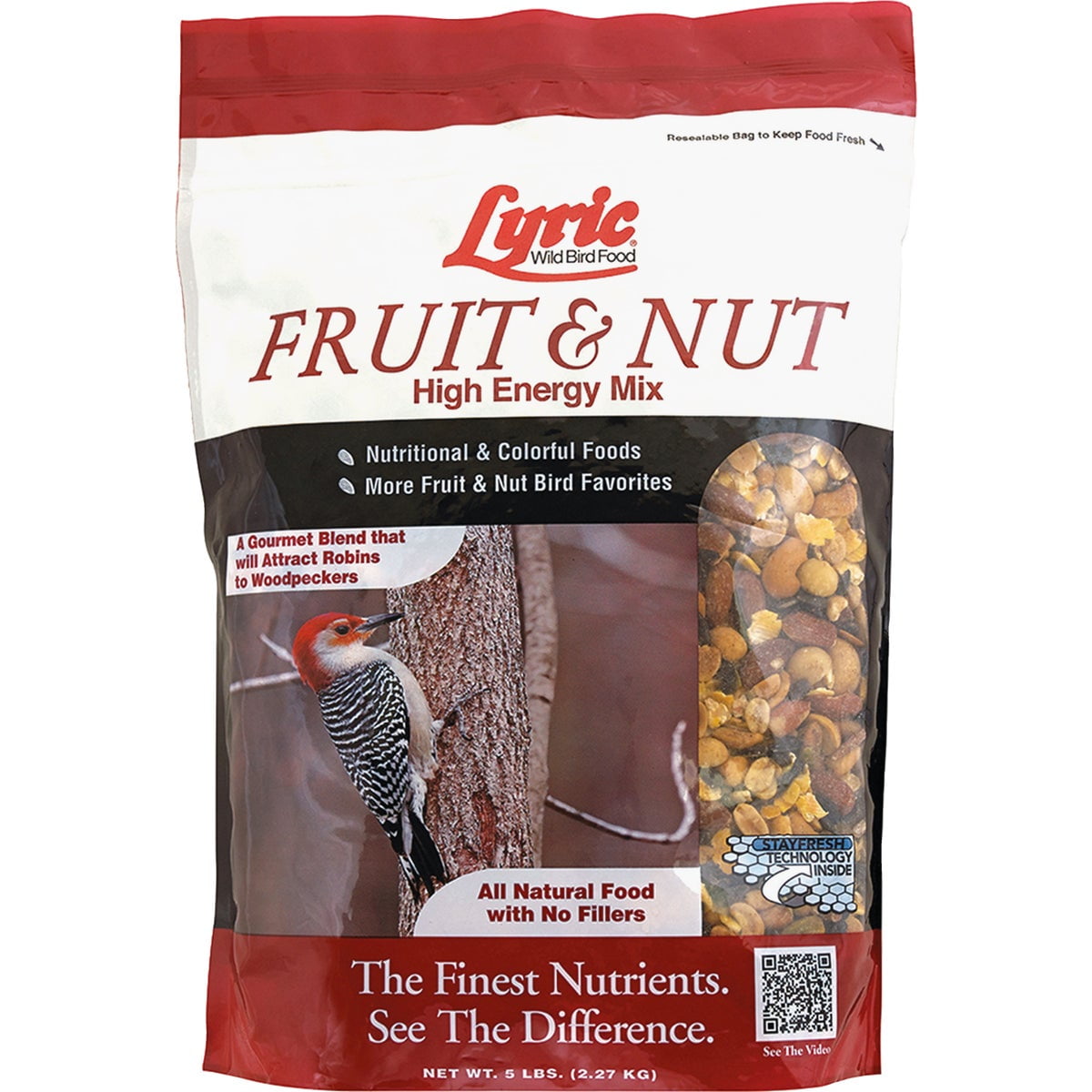 Lyric Fruit & Nut High Energy Wild Bird Food, 5 lb. Bag