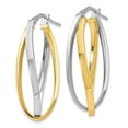 thumbnail image 2 of FB Jewels Leslie's Sterling Silver Gold-tone Polished Hoop Earrings, 2 of 3