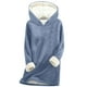thumbnail image 1 of Ropa de maestra/o,Sudadera informal con capucha para mujer, jersey de manga larga, tejido de poliéster, diseño de color liso, ideal para el hogar, sopatenor, 1 of 6