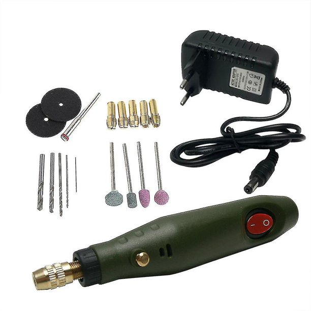 Mini taladro eléctrico, juego de amoladora, perforación, tallado, pulido, grabado, pluma de fresado