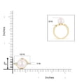 thumbnail image 4 of Angara Solitaire Japanese Akoya Cultured Pearl Bypass Ring with Diamonds in 14K Yellow Gold for Women | June Birthstone Jewelry for Her, 4 of 8