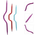 thumbnail image 6 of FELTECHELECTR 3Pcs Cable Needle Assorted Color Practical Design for Friends Knitting Crochet, 6 of 8
