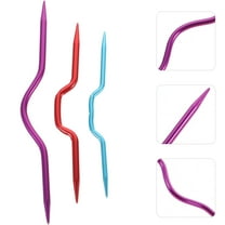 3pcs Alloy Crooked Curved Cable Stitch Holders DIY Cable Curved Crochet Hook Knitting Tools ( )