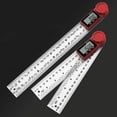 thumbnail image 4 of LNKOO 8In 200Mm 360 Degree 2 in 1 Digital Lcd Display Protractor Goniometer Angle Finder Folding Ruler with Locking and Zeroing Function, 4 of 9