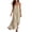 Beige, variant on Lopecy-Sta Womens Dresses Sleeveless Spaghetti Strap V Neck Linen Maxi Dress Casual Boho Summer Beach Vacation Dress