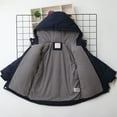thumbnail image 6 of AHTJRT Kids Unisex Rain Jackets Full Zip Hodded Outerwear with Pockets Fall Winter Midweight Waterproof Wind Resistant Coats Navy 7-8 Years, 6 of 9