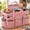 Pink, variant on LAVFOX Craft Organizer Tote Bag, Portable Art Storage Caddy with Multiple Pockets, Purple