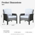 thumbnail image 3 of XIZZI 2 Pieces Outdoor Patio Furniture Set Wicker Rattan Single Chair Set,Grey Cushion, 3 of 6