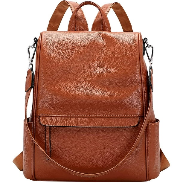 Brown backpack outlet purse