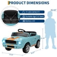 thumbnail image 2 of 12V Licensed Shelby Kids Electric Ride-On Car – Remote Control, Bluetooth, Shock Absorbers & LED Lights, 2 of 9