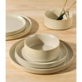 thumbnail image 4 of Ceramic Dinnerware Sets for 4, 12 Pieces Porcelain Lightweight Plates and Bowls Sets, Scratch Resistant Dish Set, Oven & Microwave & Dishwasher Safe, Beige, 4 of 7