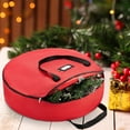 thumbnail image 3 of Sac de Rangement pour Couronne de Noël Double Fermeture Éclair Pochette Cadeau Récipient Résistant aux Déchirures, 3 of 7