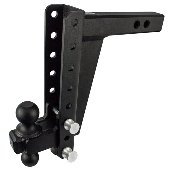 Bulletproof Hitches Trailer Hitch Ball Mount HD2010 For 2 Inch Receiver; Lockable Lock Sold Separate; 22 000 Pound Gross Trailer Weight; Adjustable 10 Inch Drop/10 Inch Rise; Non Swivel