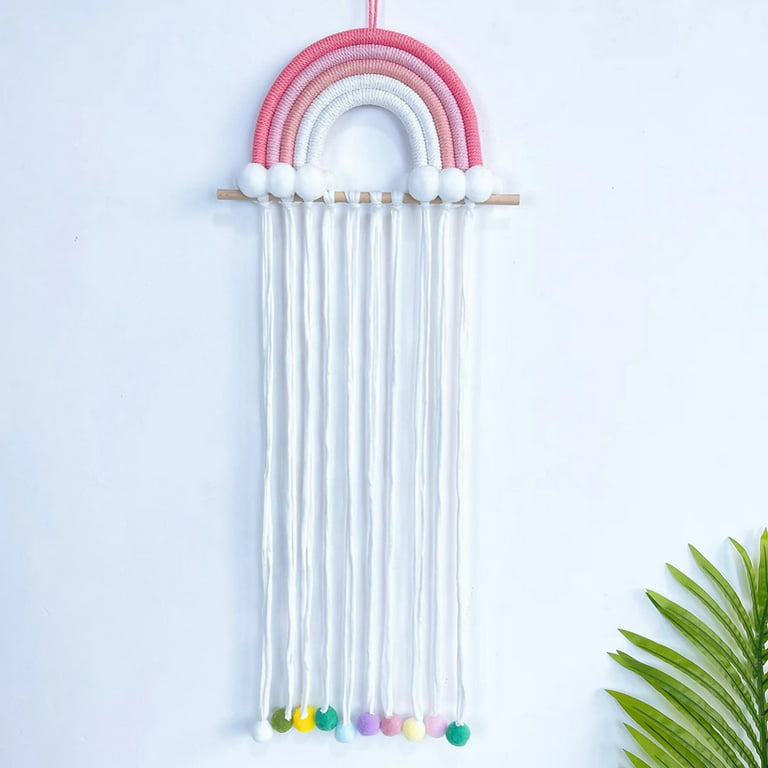 Rainbow Tassels Hair Bows Holder Hanging - Baby Hair Accessories