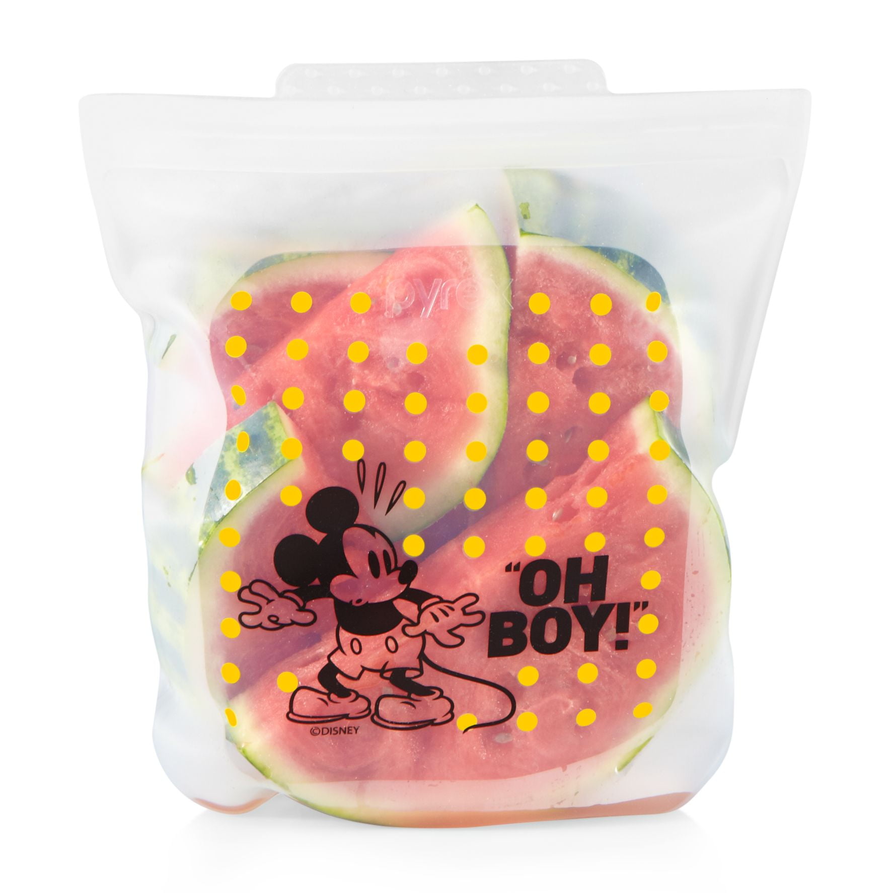 Pyrex Reusable Platinum Grade Silicone Food Storage Bag, Disney Mickey