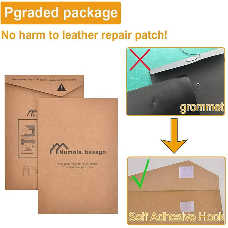 Memotoo Leather Repair Patch, Vinyl Repair Kit, Self-Adhesive Leather  Repair Tape for Sofas, Drivers Car Seat, Couch, Handbags, Jackets (Gray,  8×11