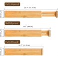 thumbnail image 5 of 6 Pack Bamboo Adjustable Drawer Dividers, Expandable Drawer Organizer (16.5"-22"), 5 of 5
