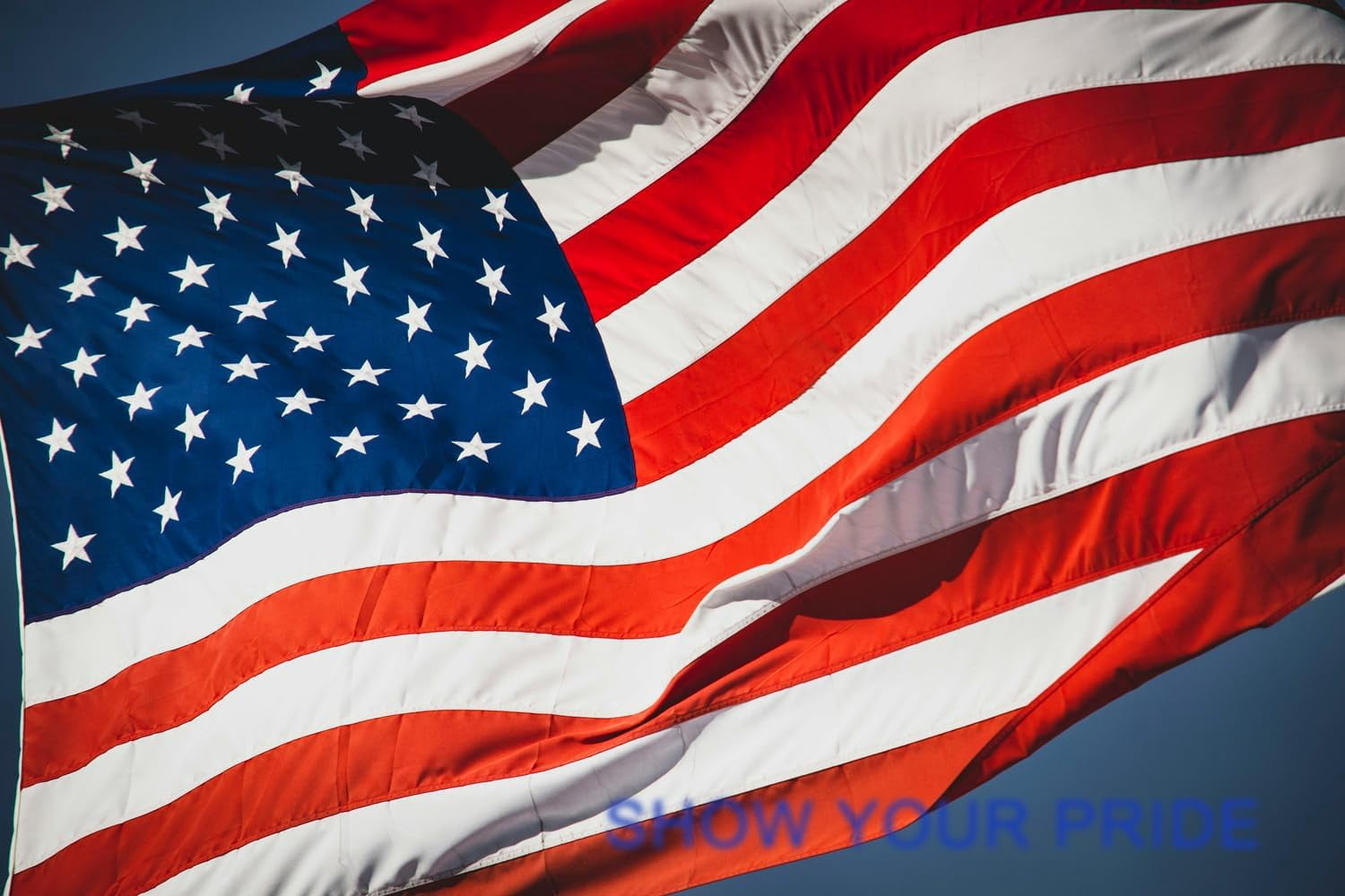 Lanola American Flag For Outside 3x5 Ft Pole Sleeve Banner Style-Embroidered Stars,Sewn Stripes,Water Resistant,Heavy Duty Durable New Nylon USA US Outdoor Indoor Flags (Pole NOT Included)