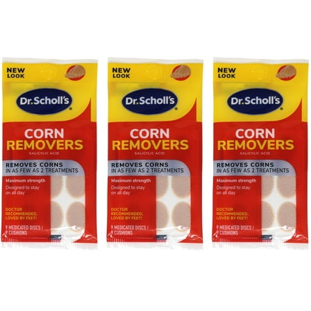Dr. Scholls Corn Removers 9 Count Maximum Strength (Pack of 3)