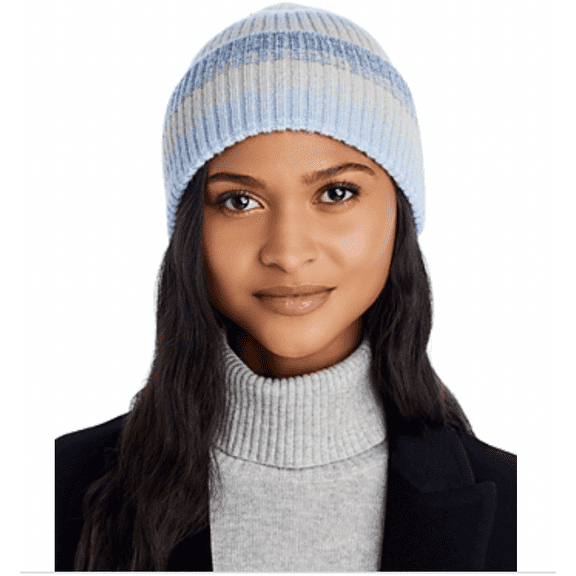 Aqua Ribbed Ombre Knit Beanie