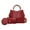 Red, variant on 3PCS Women Fashion Handbags Purses Wallet Shoulder Bag, Gifts for Ladies Girls, Satchel Purse Set Black