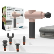 Sharper Image® Powerboost® Deep Tissue Percussion Massager Full Body Massage Gun, with 5 Interchangeable Attachments, Blush