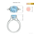 thumbnail image 5 of ANGARA Natural Solitaire 3.5 ct Aquamarine Split Shank Engagement Ring in 925 Sterling Silver for Women (Size-10mm) | March Birthstone, Anniversary, Jewelry Gift for Women | Natural Aquamarine Ring, 5 of 9