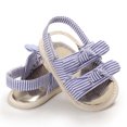 thumbnail image 3 of Baby Girls Sandals Stripe Solid Color Summer Flat Shoes Infant First Walkers, 3 of 9