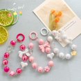 thumbnail image 4 of New Colorful Bow Flower Pendant Mobile Phone Chain Lanyard Short Keychain Hanging Charm A3, 4 of 6