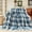 Navy Blue, variant on Sherpa Throw Blanket Plush Grey Checkered Cozy Throw for Couch, Bed, Sofa, Reversible Fluffy Fleece Blanket for Comfort Sleep and Warmth Suitable for Adults, Women, Men (Grey, 50”x 60”)