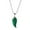 Green, variant on Engraved Gemstone Angle Wing Pendant Necklace Unisex Malachite