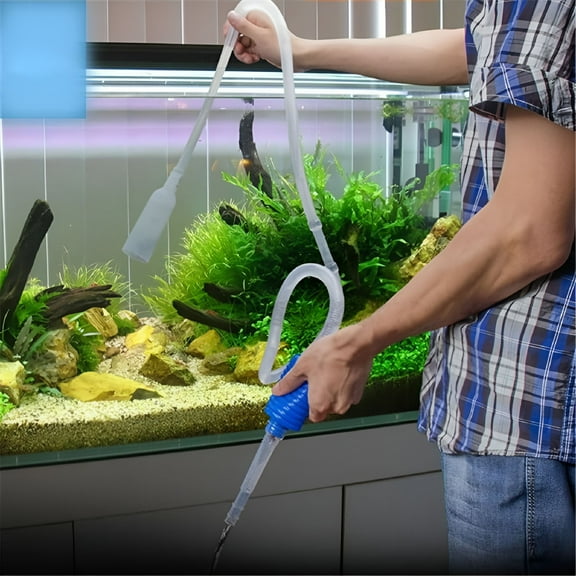 ACDANC Aquarium Manual Cleaner Tool Siphon Gravel Suction Pipe Fish Tank Vacuum Water Change Pump Tools