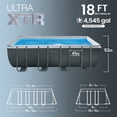 thumbnail image 3 of INTEX 18ft x 9ft x 52in Ultra XTR Above Ground Pool and Solar Pool Cover, 3 of 9