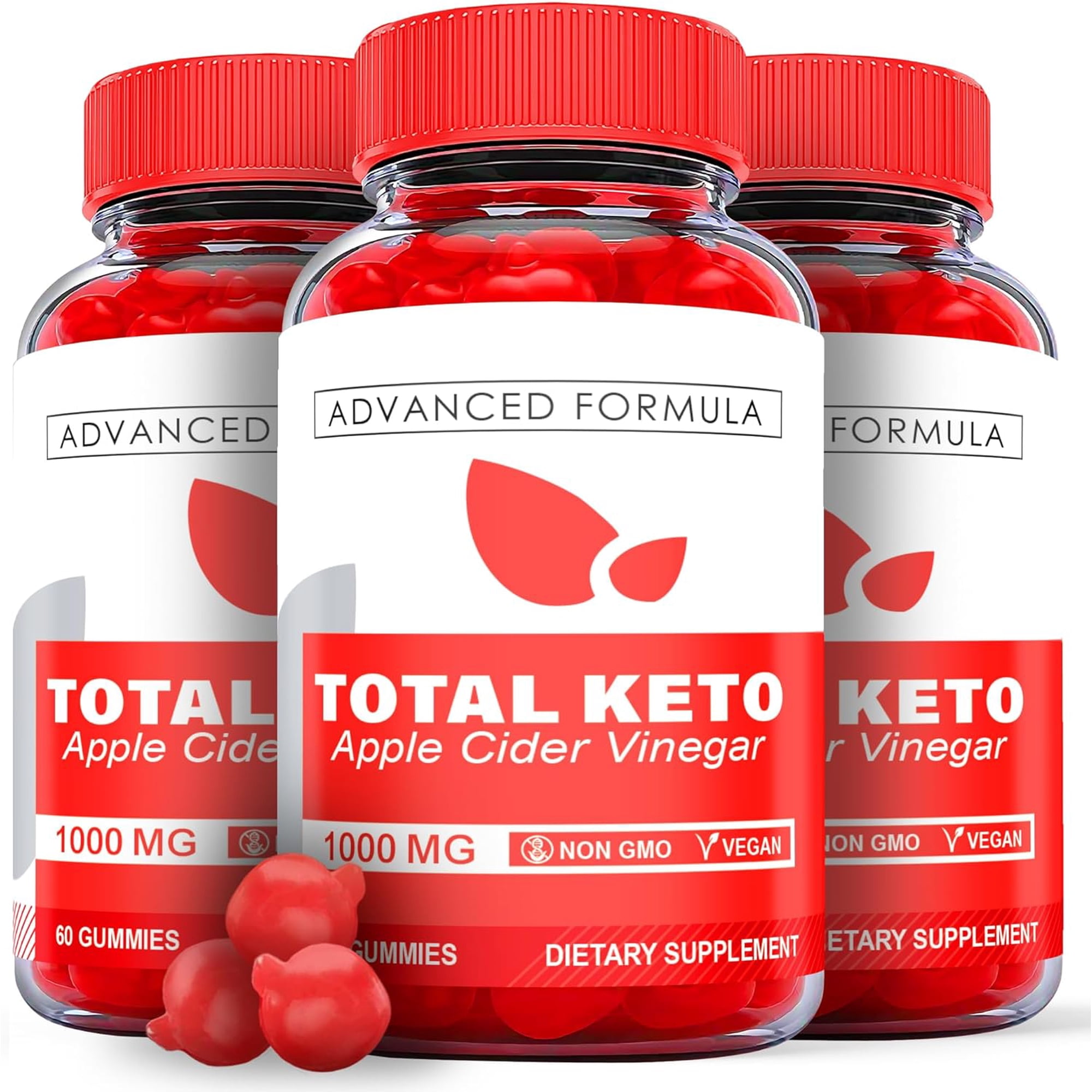 (3 Pack) Total Keto - ACV Gummies - Apple Cider Vinegar Supplement for Weight Loss - Energy & Focus Boosting Dietary Supplements for Weight Management & Metabolism - Fat Burn - 180 Gummies