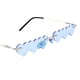 thumbnail image 4 of Novedad de sol corazones para Mujeres Hombres clásico Retro diseñador Azul Hugo Gafas de sol sin montura con forma de corazón, 4 of 5