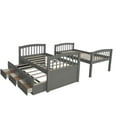 thumbnail image 6 of Topcobe Bunk Bed Frame, Twin Bunk Bed with Ladder, Safety Rail, Twin Trundle Bed with 3 Drawers for Bedroom, Gray, 6 of 11