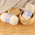 thumbnail image 3 of JubileeYarn Snow Blossom Yarn - DK Superwash Wool - French Vanilla - 2 Skeins, 3 of 6