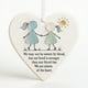 thumbnail image 2 of Adorno de la amistad de vidrio marino en forma de corazón hecho a mano | Recuerdo de la amistad para hermana y mejor amiga | Decoración colgante para árbol de Navidad, 2 of 5
