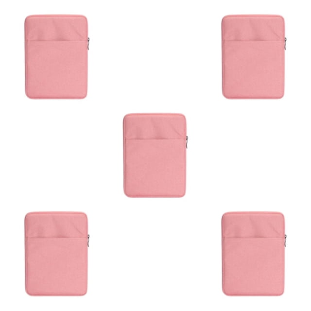 Youkk Stylish Protective Bags For Kindles Easy To Carry Well Protection Zip Closure E-Book Bag Exterior Pocket pink 6inch 5Set