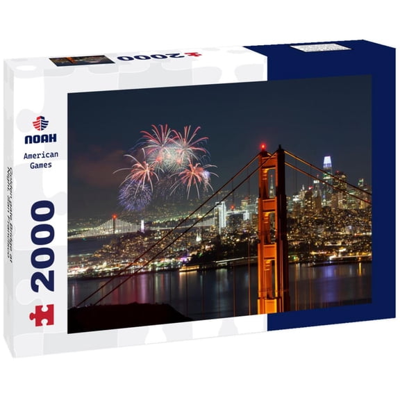 Noah Jigsaw Puzzle Golden gate Bridge at Night, San Francisco 2000 pieces