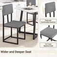 thumbnail image 4 of Legahome Dining Table Set for 4, Modern 5-Piece Faux Marble Dining Set, Compact Rectangle Kitchen Table and Chairs Set for Couples, Small Families,White Tabletop + Gray Linen Chairs, 4 of 8