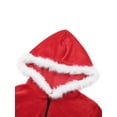 thumbnail image 5 of KelaJuan Couple's Christmas Long Jumpsuit Solid Color Long Sleeve Hooded Romper with Belt, 5 of 6